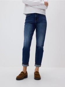 Jeansy Boyfriend - granatowy