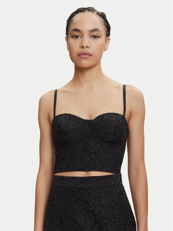 Guess Top W5YH42 WHD00 Czarny Regular Fit