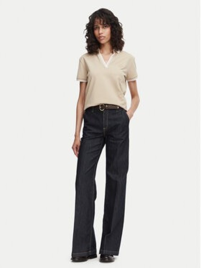 Beverly Hills Polo Club Polo P-SS26W-P0300 Beżowy Regular Fit