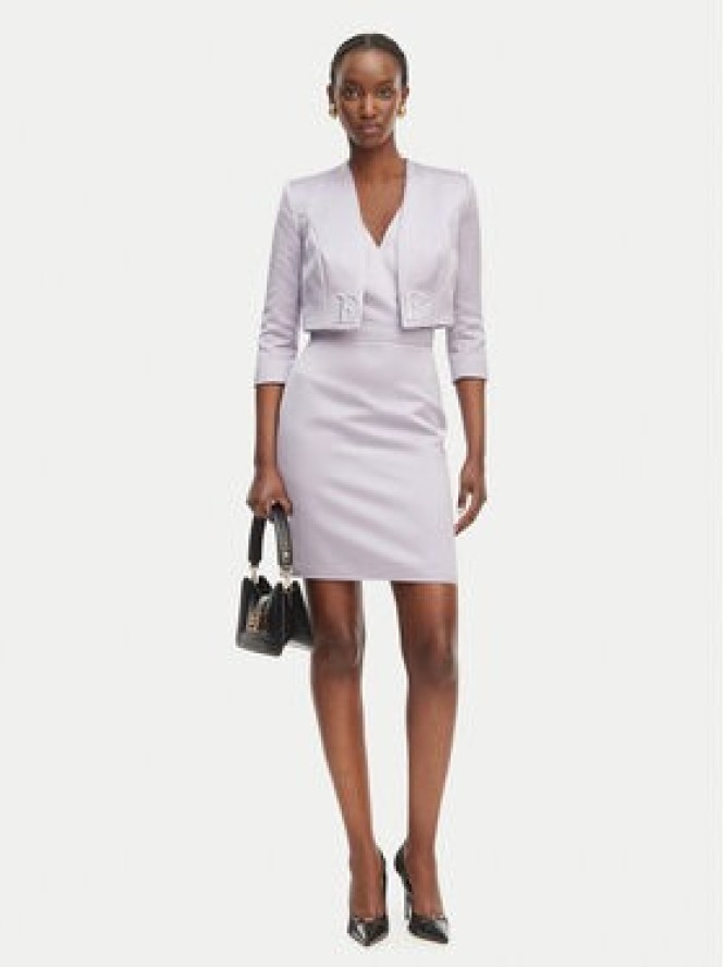 Elisabetta Franchi Sukienka koktajlowa TB-001-61E2-V550 Fioletowy Regular Fit