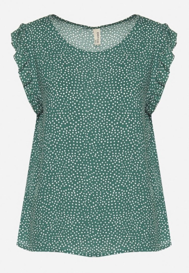 Zielona Bluzka z Bawełny w Kropki Nappela