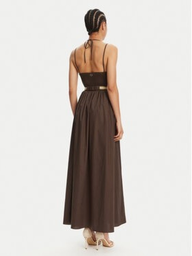 TWINSET Sukienka letnia 251TT2100 Brązowy Regular Fit