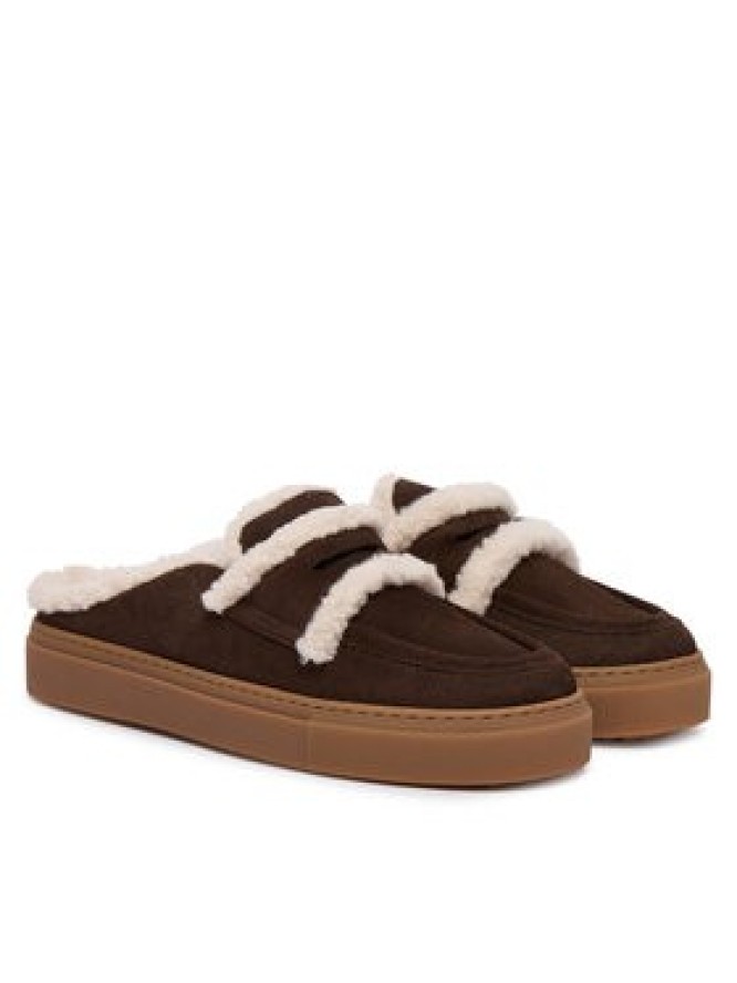 Inuikii Klapki Mule Wool 1004.017.0011 Brązowy