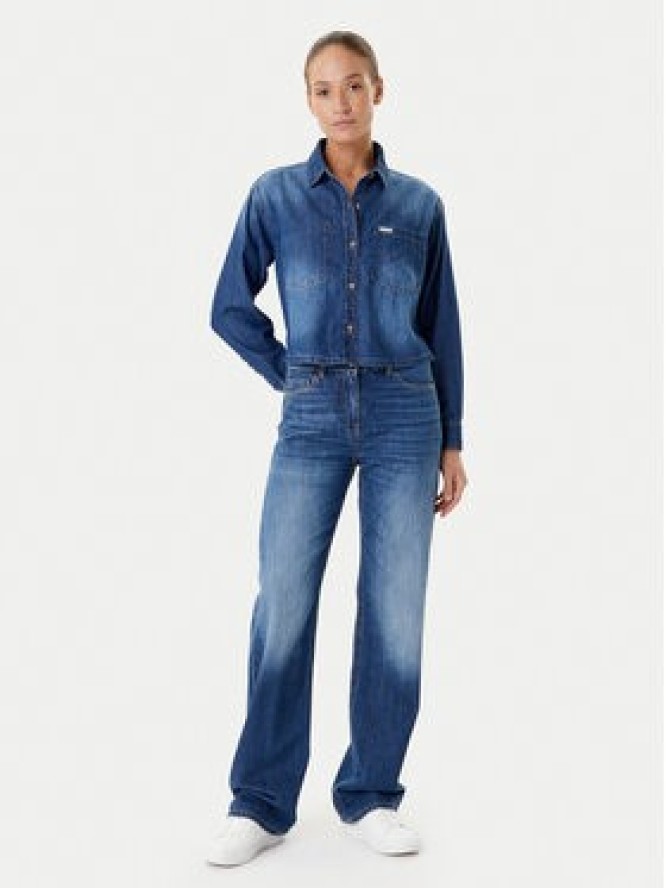 Guess Jeans Koszula jeansowa W5YH0D D5M8A Granatowy Regular Fit