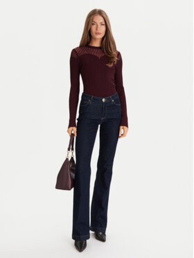 Morgan Sweter 252-MAMDO Bordowy Slim Fit