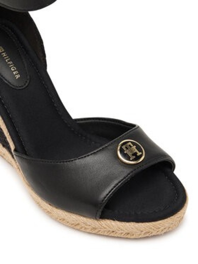 Tommy Hilfiger Espadryle Plate High Wedge Espad FW0FW09517 Czarny