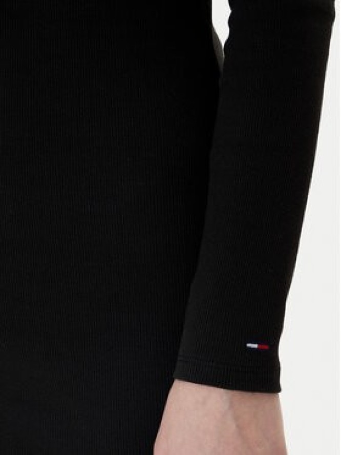 Tommy Jeans Sukienka codzienna Linear DW0DW21902 Czarny Slim Fit