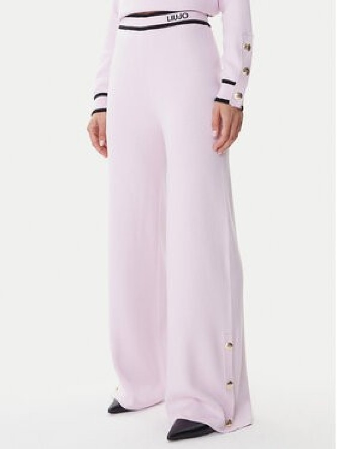 Liu Jo Sport Spodnie dzianinowe TF5252 MS59L Różowy Relaxed Fit