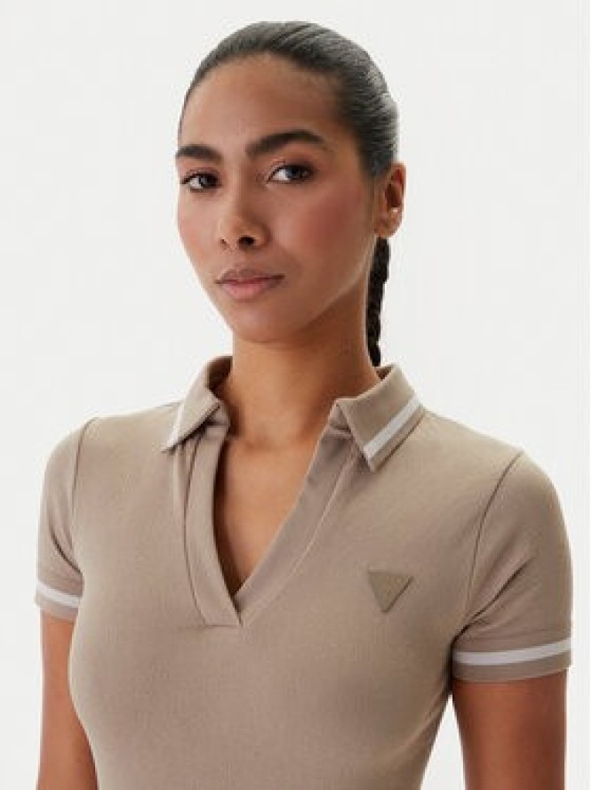 Guess Sukienka codzienna V6RK02 Z4692 Beżowy Slim Fit