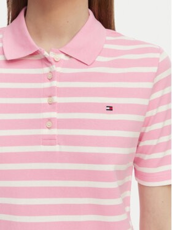 Tommy Hilfiger Polo 1985 WW0WW43224 Różowy jasny Regular Fit