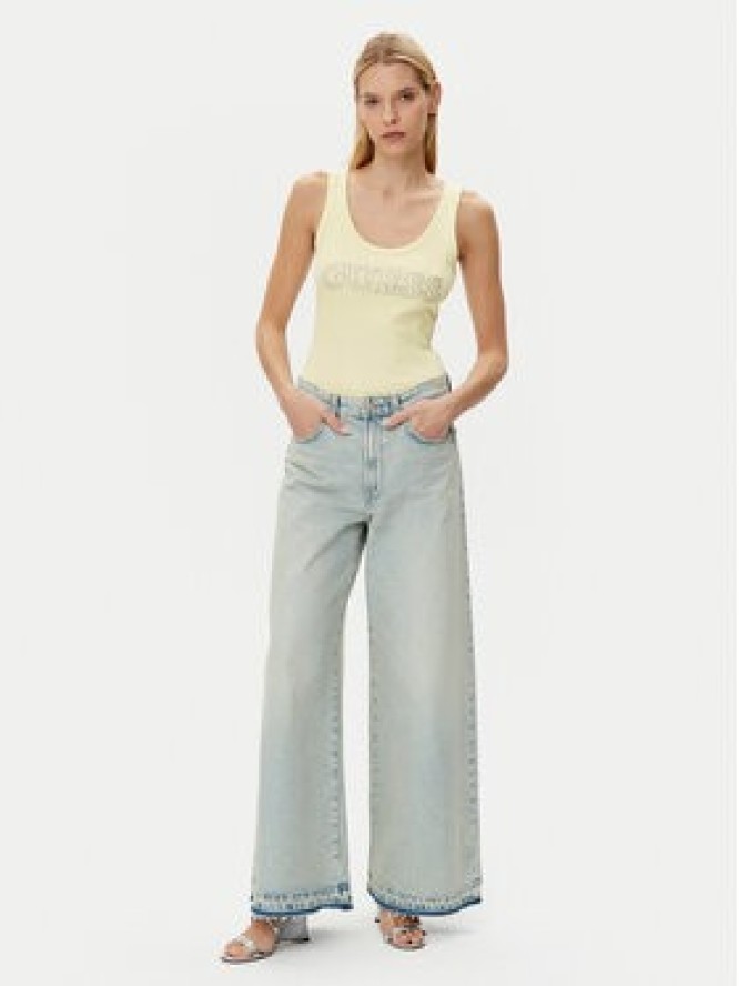 Guess Top W5GP29 KA0H1 Żółty Regular Fit