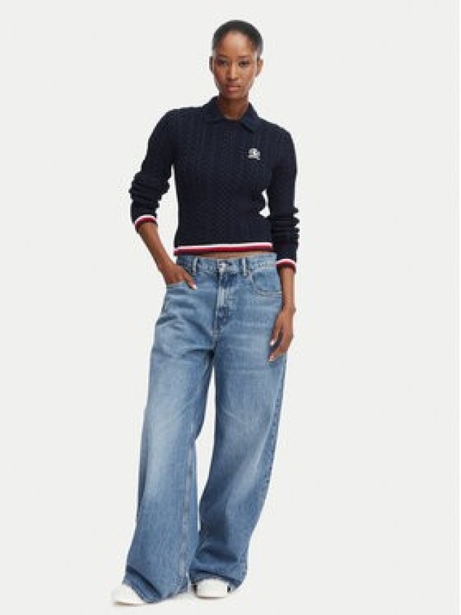 Tommy Jeans Sweter DW0DW22933 Granatowy Regular Fit