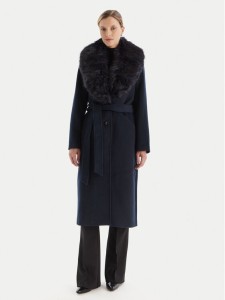 MICHAEL Michael Kors Płaszcz wełniany 77A7141M21 Granatowy Regular Fit