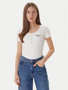 Guess T-Shirt GUESS x NORTH SAILS W6GP01 K2658 Écru Regular Fit