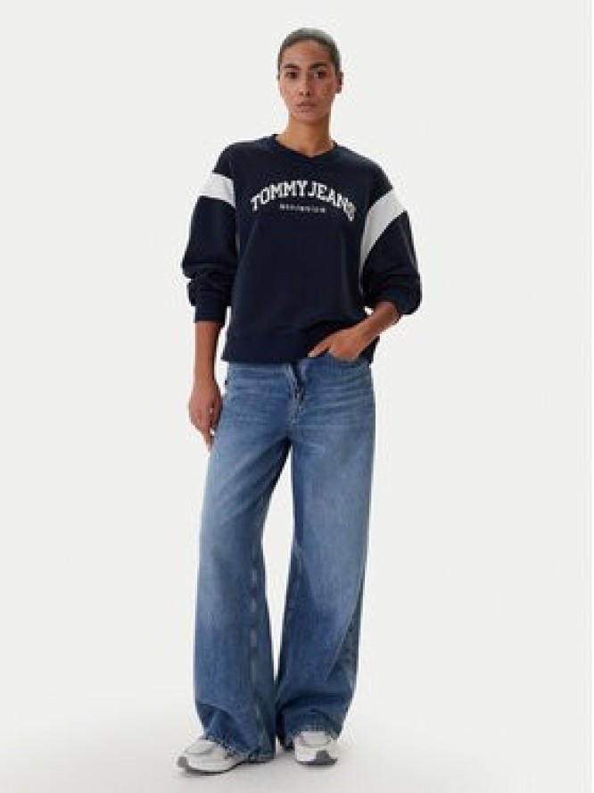 Tommy Jeans Bluza Varsity DW0DW22365 Granatowy Boxy Fit