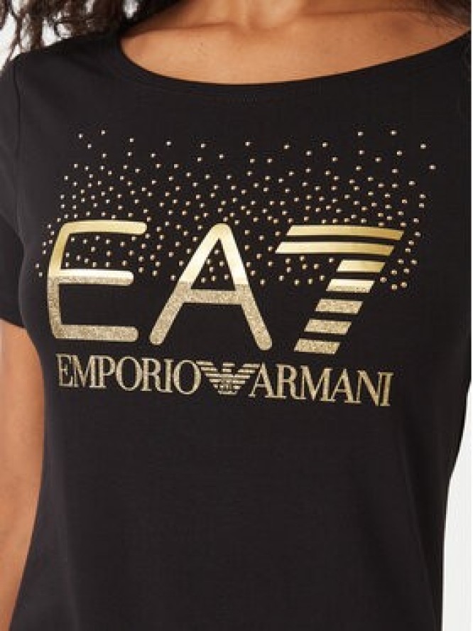 EA7 Emporio Armani T-Shirt 7W001444 AF10373 MC004 Czarny Slim Fit
