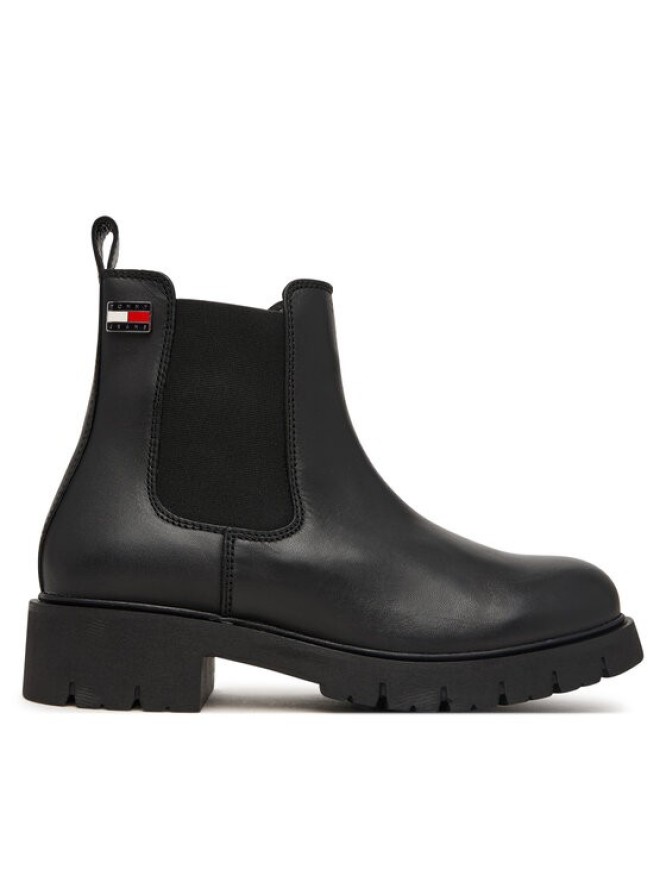 Tommy Jeans Sztyblety Tjw Cleated Chelsea Boots EN0EN03105 Czarny