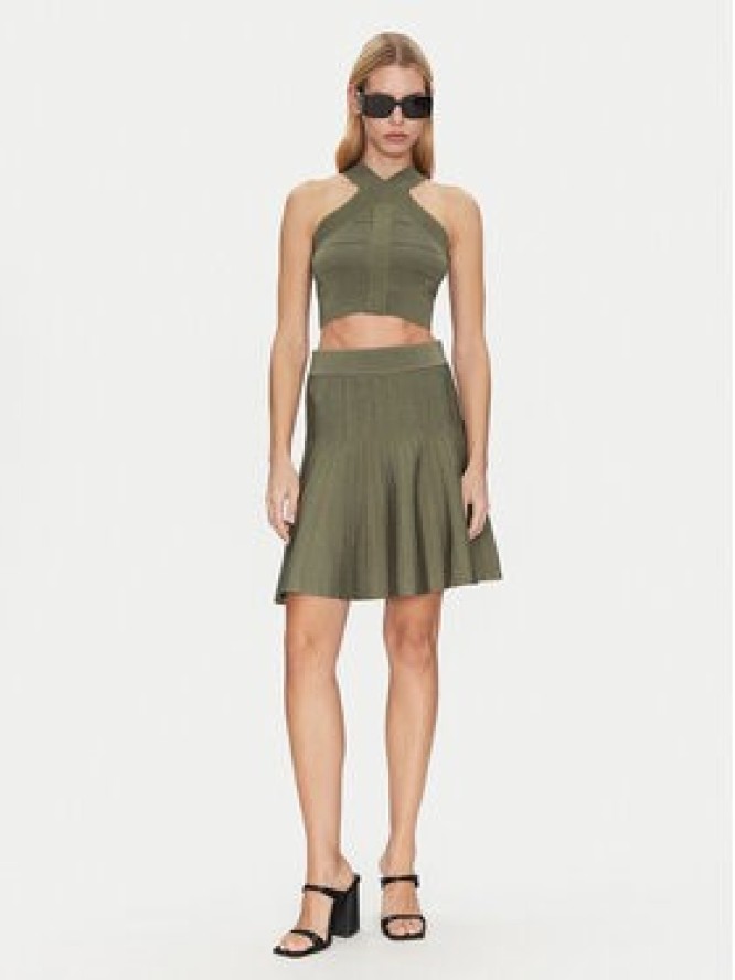 Guess Spódnica mini W5GD0U Z2XY0 Zielony Regular Fit