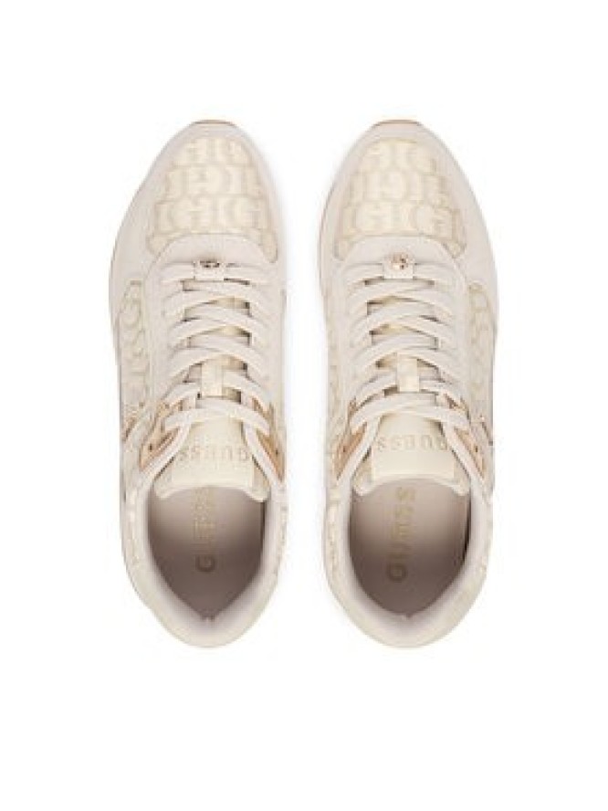 Guess Sneakersy FLTEG5 LEA12 Kremowy