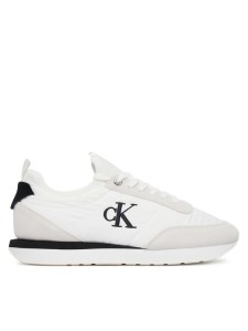 Calvin Klein Sneakersy Retro Runner Lace Up Sock YW0YW02060 Biały
