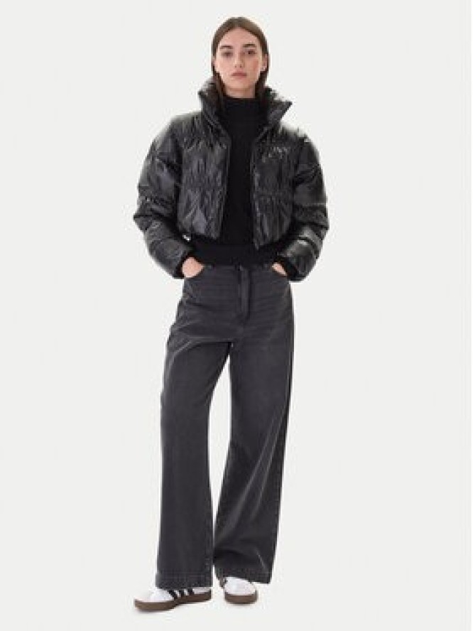 adidas Kurtka zimowa Essentials Glossy 2-In-1 JX2988 Czarny Loose Fit