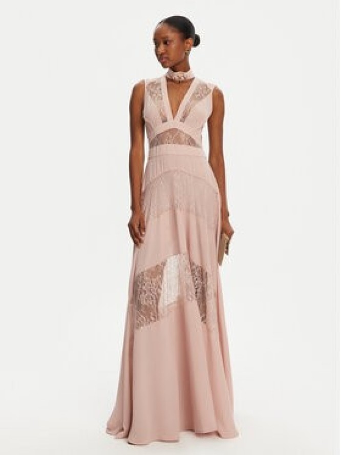 Babylon Sukienka wieczorowa EL0731 Różowy Regular Fit