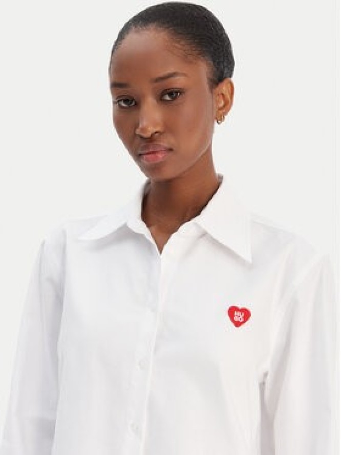 HUGO Koszula Erselia 50556398 Biały Regular Fit