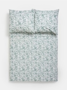 Komplet pościeli w kwiaty - zielony