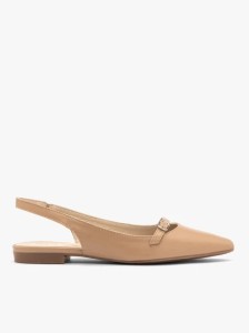 Beżowe baleriny slingback