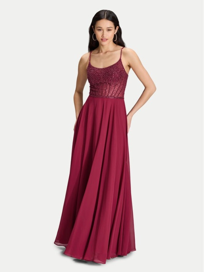 Hey Kyla Sukienka wieczorowa 5AK023HK Bordowy Regular Fit