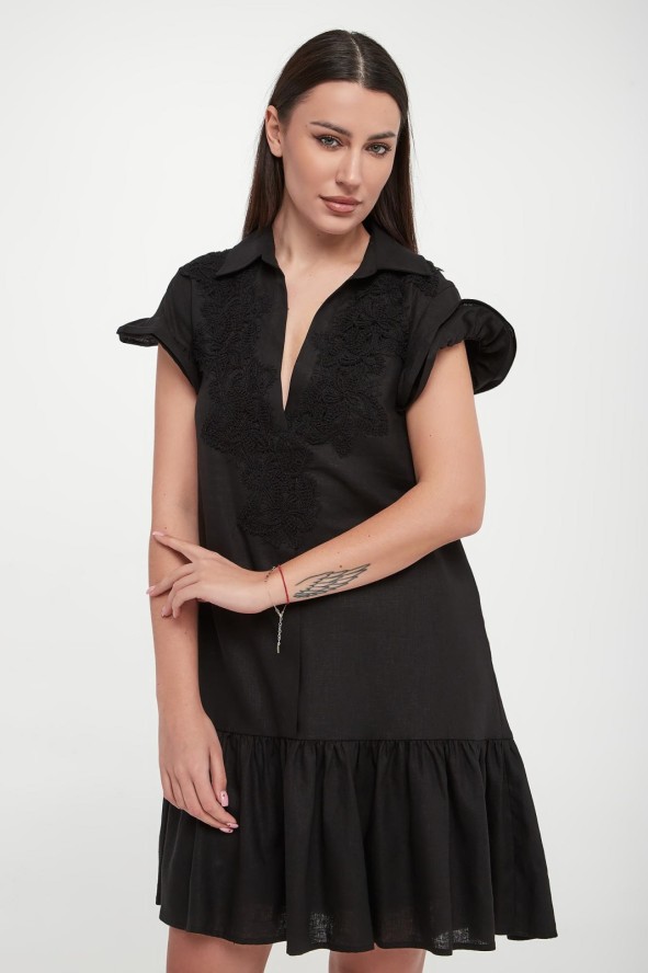 Sukienka lniana mini ERMANNO FIRENZE