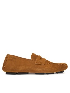 Calvin Klein Mokasyny Square Driver Suede HW0HW02844 Brązowy