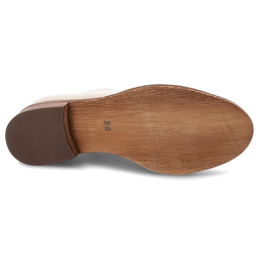 Beżowe Półbuty Armodo Modne Obuwie Damskie Z Kwiatami