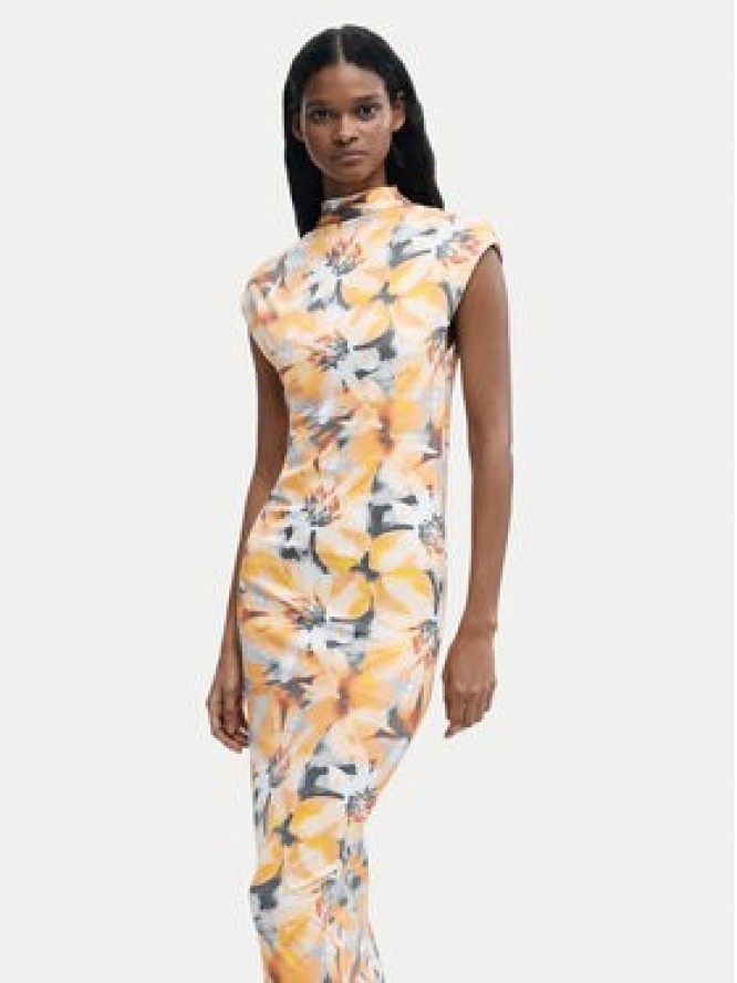 Desigual Sukienka letnia Martha 26SWVK48 Żółty Slim Fit