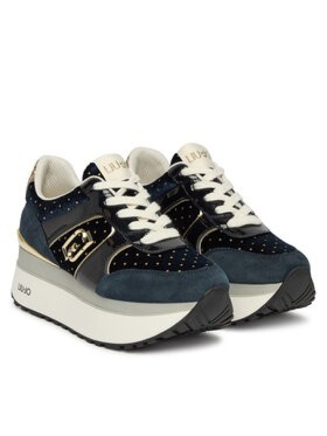 Liu Jo Sneakersy Maxi Wonder Plus 02 BF6009 PX901 Granatowy