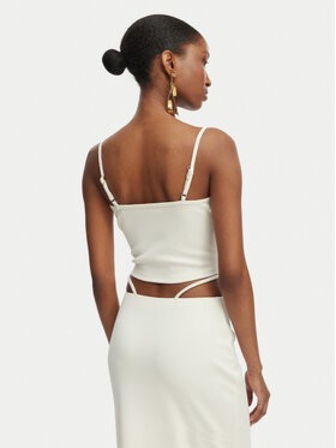 Guess Top E6GP01 KG322 Kremowy Slim Fit