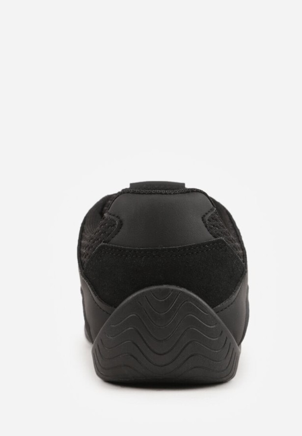 Czarne Sneakersy Ozdobione Geometrycznym Motywem Lamemisia