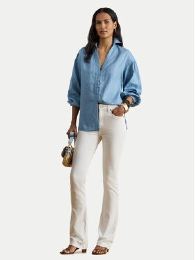 LAUREN RALPH LAUREN Jeansy 200926081001 Biały Bootcut Fit