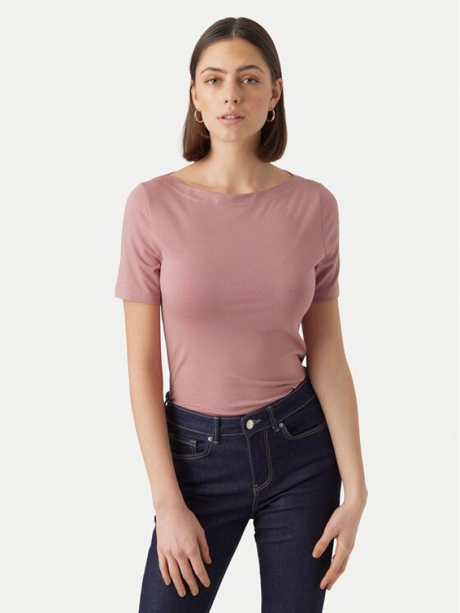 Vero Moda T-Shirt Panda 10231753 Różowy Regular Fit