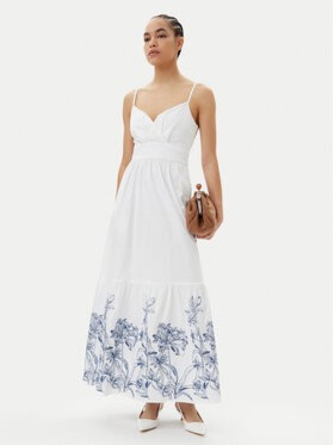 Guess Sukienka letnia W5GT26 WH580 Biały Regular Fit
