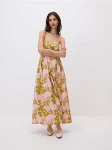 Wzorzysta sukienka maxi - wielobarwny