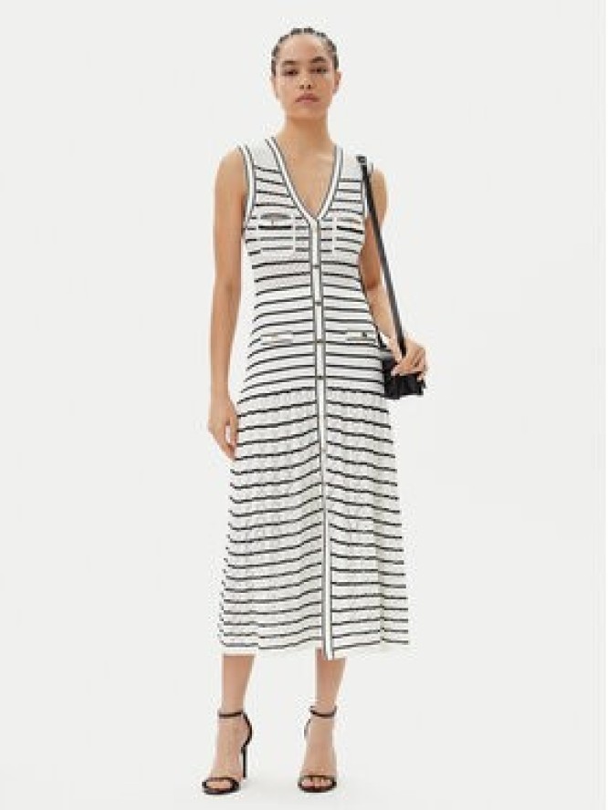 Gaudi Sukienka dzianinowa 511FD13006 Écru Regular Fit