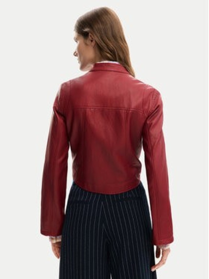 Desigual Kurtka z imitacji skóry Ariel 26SWEW09 Czerwony Regular Fit