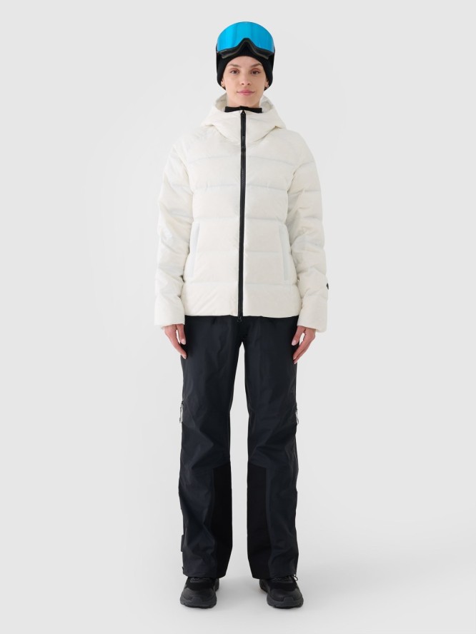 4F Kurtka zimowa puchowa 4FPRO z wypełnieniem naturalnym i membraną Pertex 20000/20000 damska - biała S