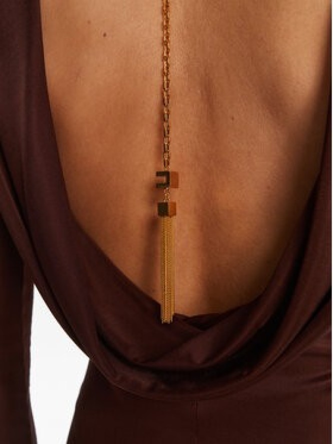 Elisabetta Franchi Sukienka wieczorowa AB-R10-56E2-V690 Brązowy Regular Fit