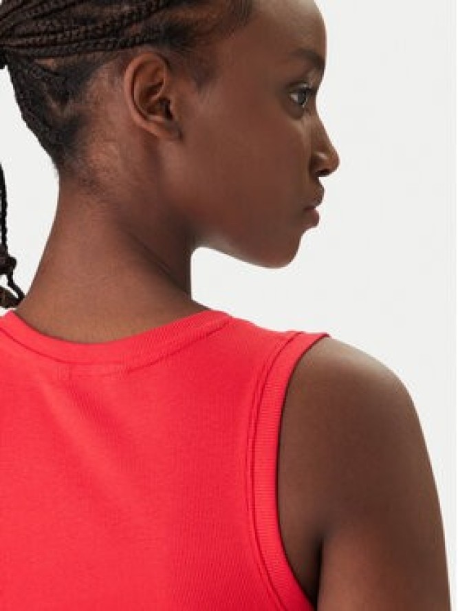 Tommy Jeans Top Essential DW0DW20673 Czerwony Slim Fit