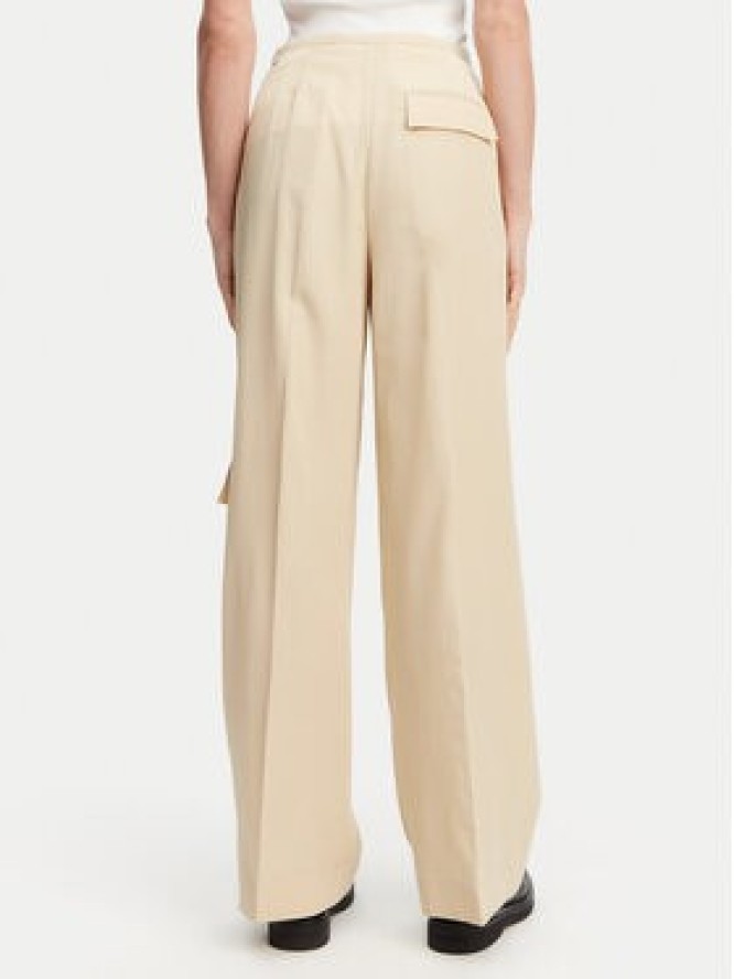 Calvin Klein Spodnie materiałowe K20K208168 Beżowy Wide Leg