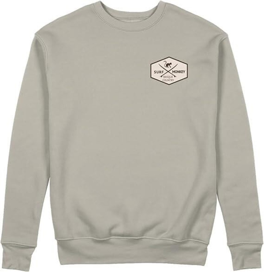 Bluza z naszywką – okrągły dekolt / dla dorosłych (beżowa)