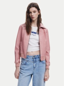 Desigual Kurtka z imitacji skóry 25SWEW47 Różowy Loose Fit