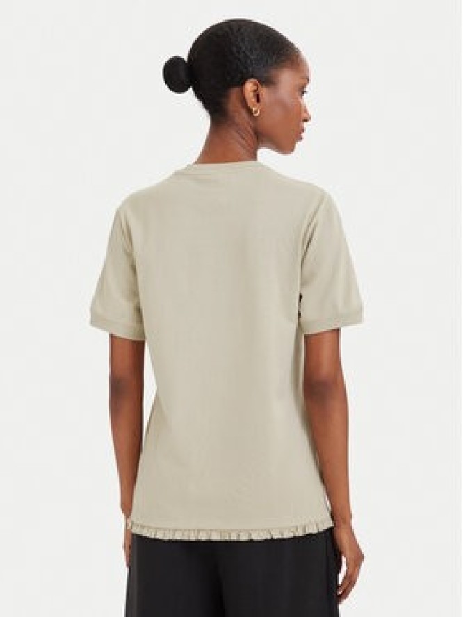 adidas T-Shirt Pleated 3S LG4315 Beżowy Regular Fit